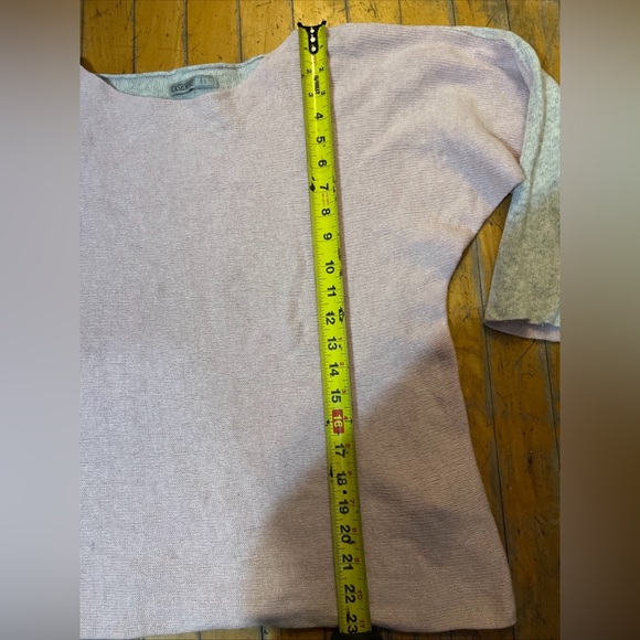 Cashmere Blend Women’s Sweater Made in Italy Two Toned Pink/Grey Size L - Picture 5 of 7